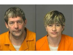 Christopher Fried Hahn, left, and Cathy Ann Hahn were arraigned Friday and both received $30,000 cash bond for taking off in a Washtenaw County patrol vehicle Wednesday. 