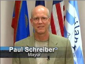 This screen capture of a promotional video on the city's Web page is of Mayor Paul Schreiber introducing the Ypsilanti 