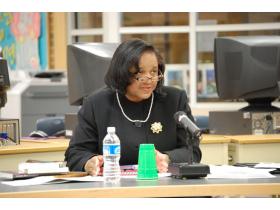 Dr. Sandra J. Harris, above, as well as  Dr. Benjamin P. Edmondson and Dr. Theresa E. Saunders interviewed with the Ypsilanti School Board Wednesday. Interviews for superintendent continue today.